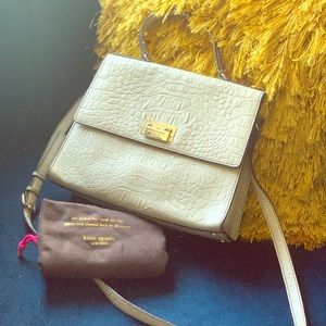 Kate Spade leather/snakeskin bag w/handles & strap